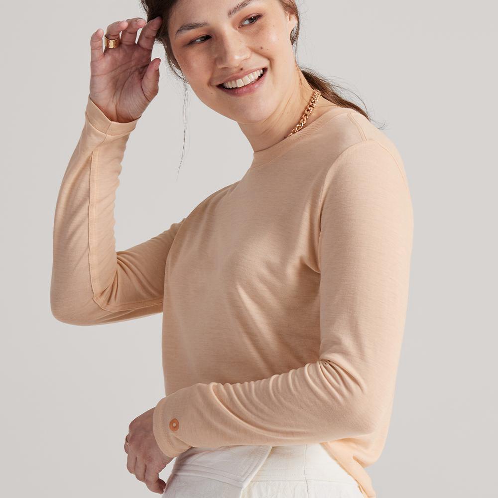 Allbirds Women\'s TrinoXO™ Long Sleeve - T-Shirt Beige - GZU569803